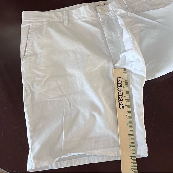 Open Edit Stretch Cotton Skinny Chino Shorts in White Men’s Size 38W - Picture 10 of 10